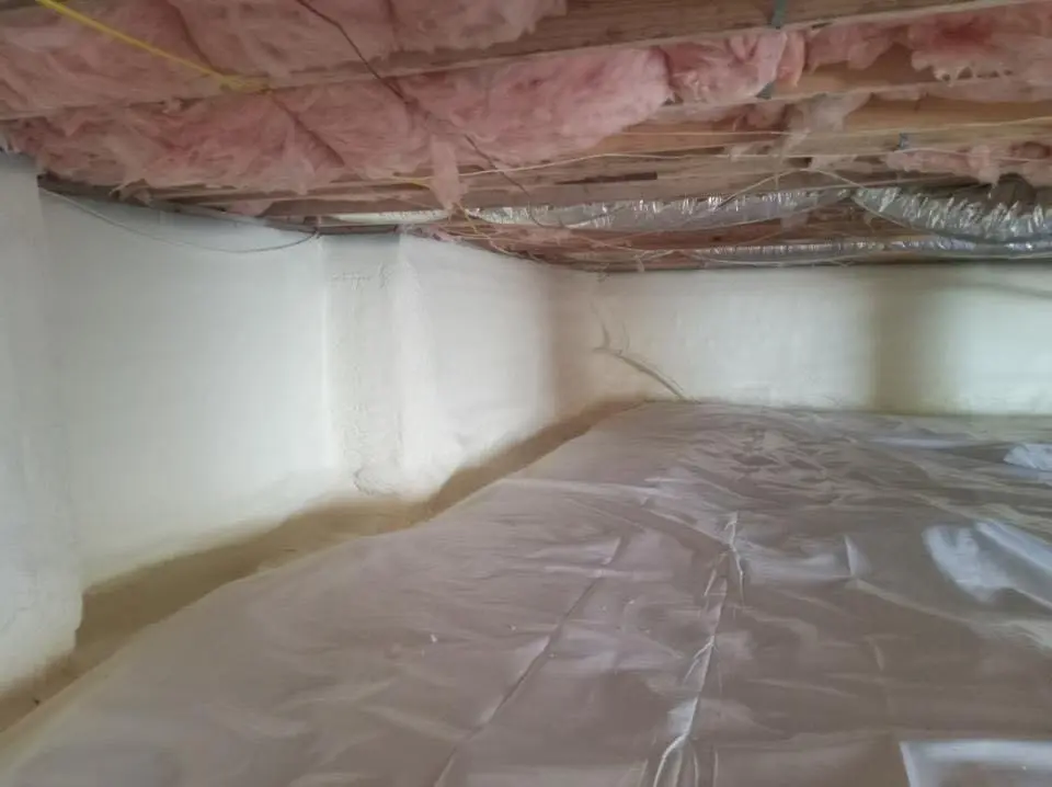 Crawl space encapsulation with closed-cell spray foam for Metal Roof Coating in Berkley